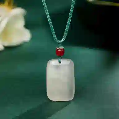 佐卡伊 无事牌 编织新中式小众设计感平安 玉髓 项链 男女同款情侣款