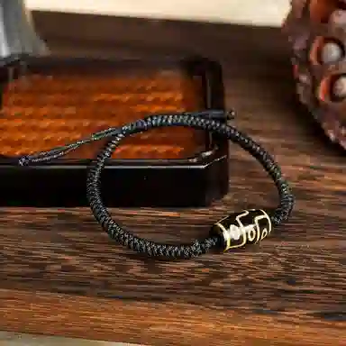 佐卡伊 藏式九眼天珠 小众轻奢平安编织珠子高级感 玛瑙 手链 男女同款情侣款