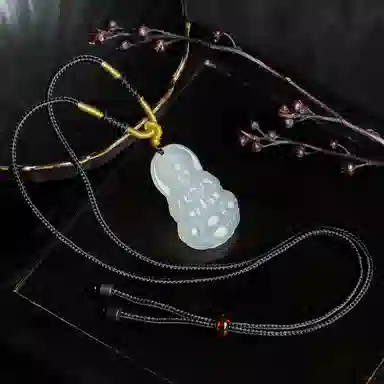 佐卡伊 观音 佛公吊坠 观音弥勒佛手工编织绳 古风国潮冰透平安顺遂 经典东方新中式 玉髓 足金项链 女款