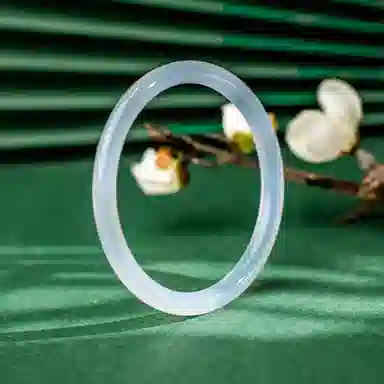 佐卡伊 白月光 叮当镯 玉髓 玉石手镯 女款