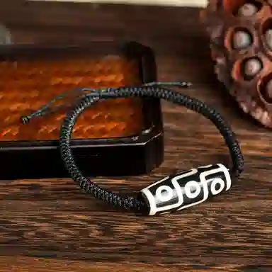 佐卡伊 藏式九眼天珠 小众轻奢平安编织珠子高级感 玛瑙 手链 男女同款情侣款