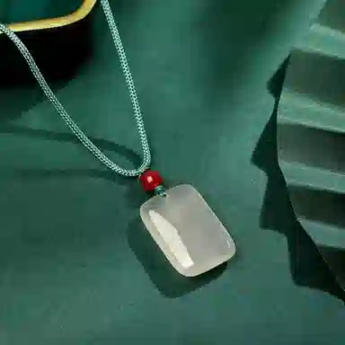 佐卡伊 无事牌 编织新中式小众设计感平安 玉髓 项链 男女同款情侣款