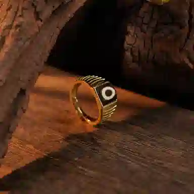 佐卡伊 星冉 一眼天珠 玛瑙 戒指 男女同款情侣款