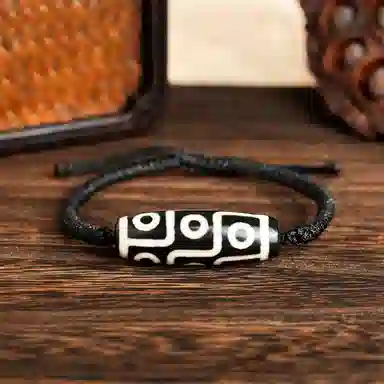 佐卡伊 藏式九眼天珠 小众轻奢平安编织珠子高级感 玛瑙 手链 男女同款情侣款