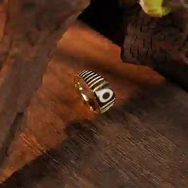 佐卡伊 星冉 一眼天珠 玛瑙 戒指 男女同款情侣款