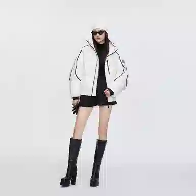 波司登 保暖立领双向拉链短款羽绒服 女款