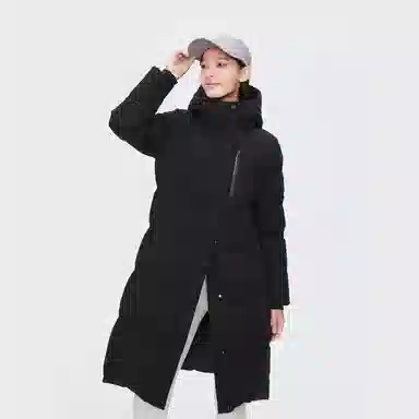 波司登 中长款连帽简约宽松保暖羽绒服 女款