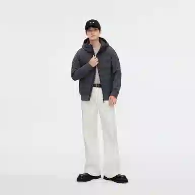 波司登 纯色连帽休闲长袖羽绒服 男款