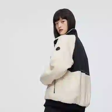 波司登 纯色色块宽松立领长袖羽绒服 女款