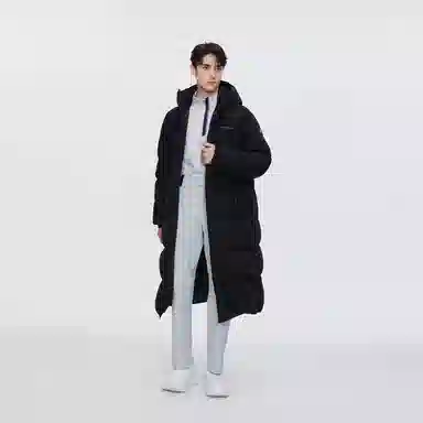 波司登 加厚长款纯色长袖羽绒服 男女同款