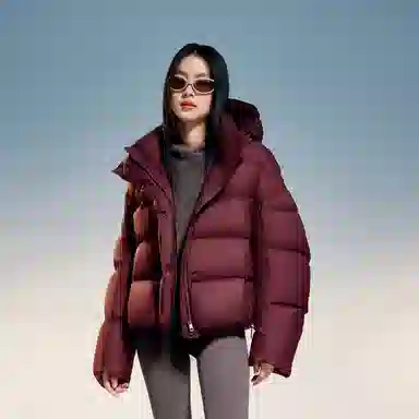 波司登 连帽纯色短款简约时尚羽绒服 女款