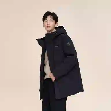 波司登 连帽厚款保暖可拆卸内胆羽绒服 男款