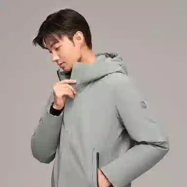 波司登 都市通勤系列 时尚提花连帽微弹羽绒服 男款