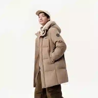 波司登 老钱风长款潮流百搭面包服宽松显瘦秋冬保暖美式高街体育生训练外套轻便连帽保暖抗寒羽绒服 男女同款