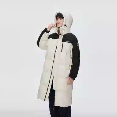 波司登 过膝款时尚连帽羽绒服 男款