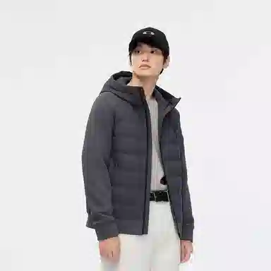 波司登 纯色连帽休闲长袖羽绒服 男款