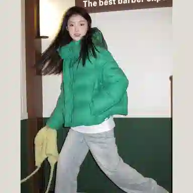 波司登 连帽纯色短款简约时尚羽绒服 女款