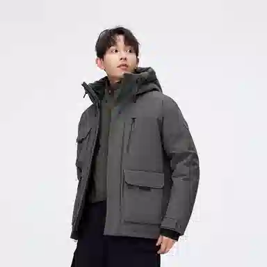 波司登 时尚休闲连帽工装风羽绒服 男款