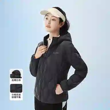 波司登 轻暖鹅绒系列 短款连帽保暖修身外套羽绒服 女款