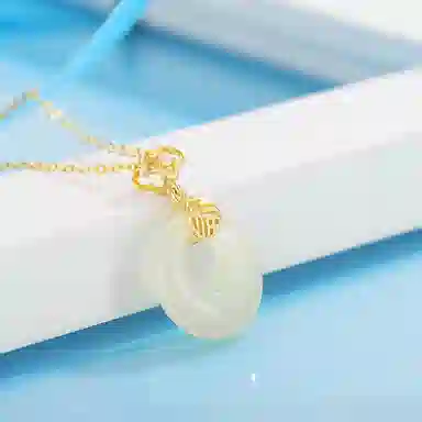 贝戈丽丝 福字  国风高级感 气质 福牌平安扣  配同色链 玉髓 项链 女款