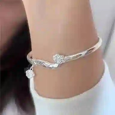 豫银 吉祥纹韵 • 福缘如意系列福字挂饰灵动吉祥图腾设计 合金 手镯 男女同款情侣款