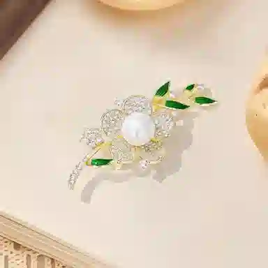 Inkopper Floral Alloy Brooch