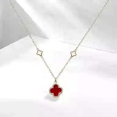 Inkopper Double-Sided Clover Necklace