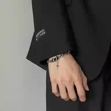 Inkopper Black Diamond Titanium Steel Bracelet