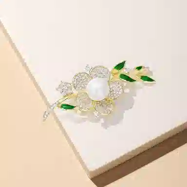 Inkopper Floral Alloy Brooch