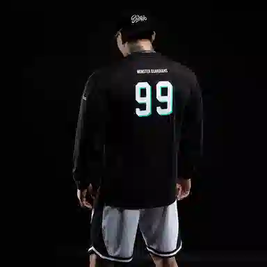 Monster Guardians Heavyweight Crewneck Long Sleeve Tee Black