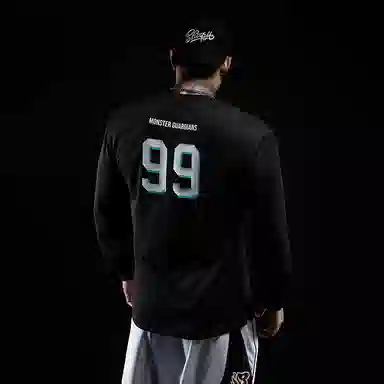 Monster Guardians Heavyweight Crewneck Long Sleeve Tee Black