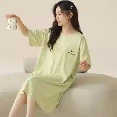 帕兰朵 薄款可爱外穿短袖睡裙 女款