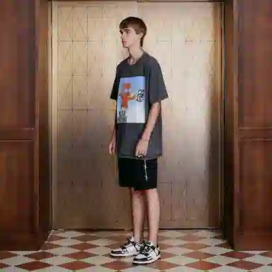 False Perception Angel Simpson Washed Black Tee