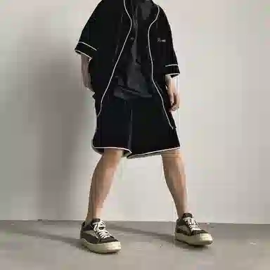 False Perception Logo Stripe Shorts