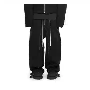 ARNODEFRANCE Washed Deconstructed Wide Leg Cargo Pants Black