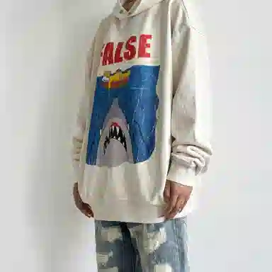 False Perception Simpson Shark Graffiti Hoodie