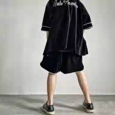 False Perception Logo Stripe Shorts