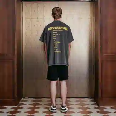 False Perception Angel Simpson Washed Black Tee