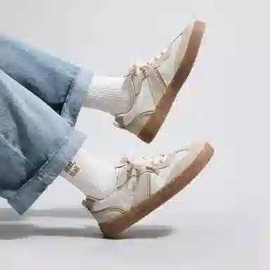 Warrior Retro Low-Top Beige Coffee