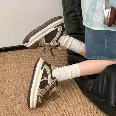 Unknown Brand Retro Patchwork Sneakers