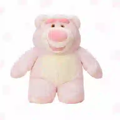 澳捷尔 坐式安琪 清新款 芬芳臻粉草莓熊 玩偶 毛绒公仔