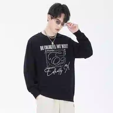 Ed Hardy Pegasus Logo Crewneck Black