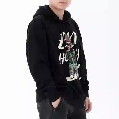 Ed Hardy X Cartoon Tiger Hoodie Black