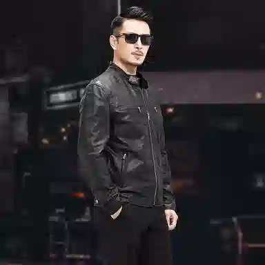 比利斯山羊 潮流时尚休闲大气真皮皮衣 男女同款