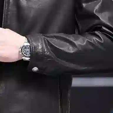 比利斯山羊 简约大气立领牛皮真皮皮衣 男女同款