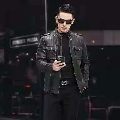 比利斯山羊 时尚潮流商务舒适真皮皮衣 男女同款