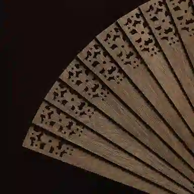 得笙陌 小雏菊（苏扇）国风#新中式复古手持扇 楠木 扇子 男女同款情侣款