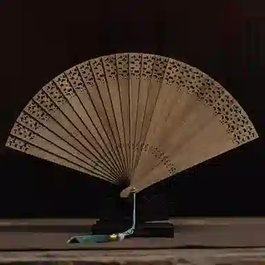 得笙陌 小雏菊（苏扇）国风#新中式复古手持扇 楠木 扇子 男女同款情侣款