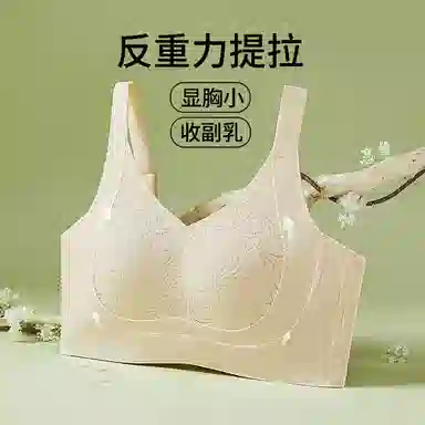 千奈美 大胸显小收副乳防下垂提拉无痕全罩杯薄款文胸 女款
