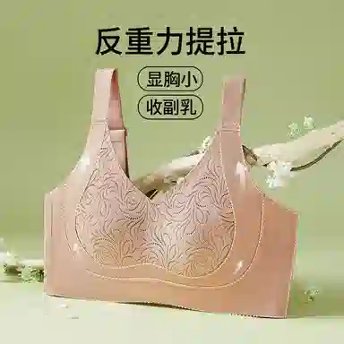 千奈美 大胸显小收副乳防下垂提拉无痕全罩杯薄款文胸 女款